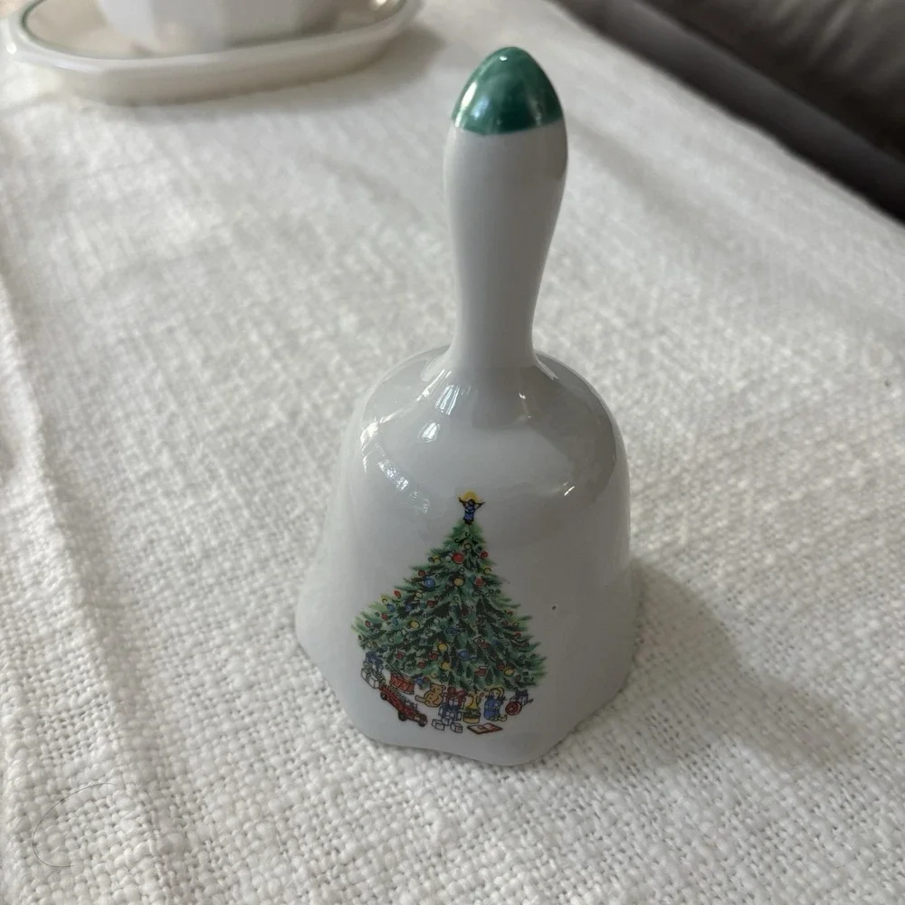 Vintage Spode Christmas Tree Bell With Handle England Holidays Nostalgic Gift‎